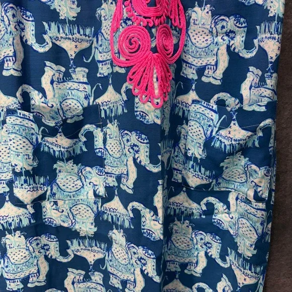 Lilly Pulitzer Carlotta Shift Dress Size 2 Joy Ride Elephant Print Embroidered - Picture 5 of 13
